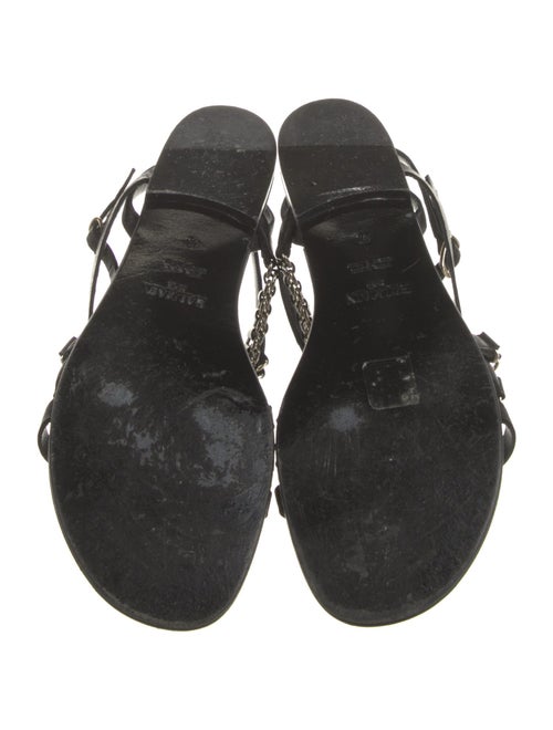 Balmain Leather Slingback Sandals