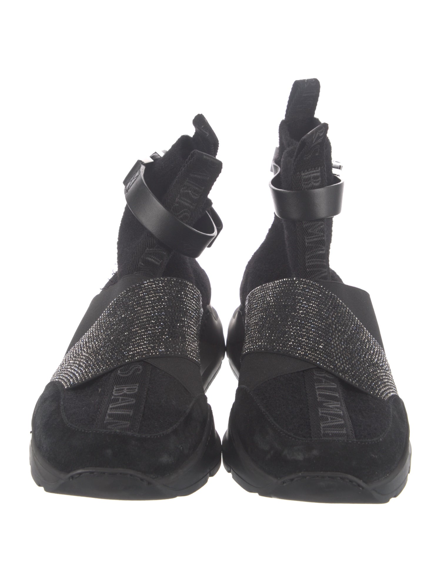 Balmain Suede Printed Sock Sneakers