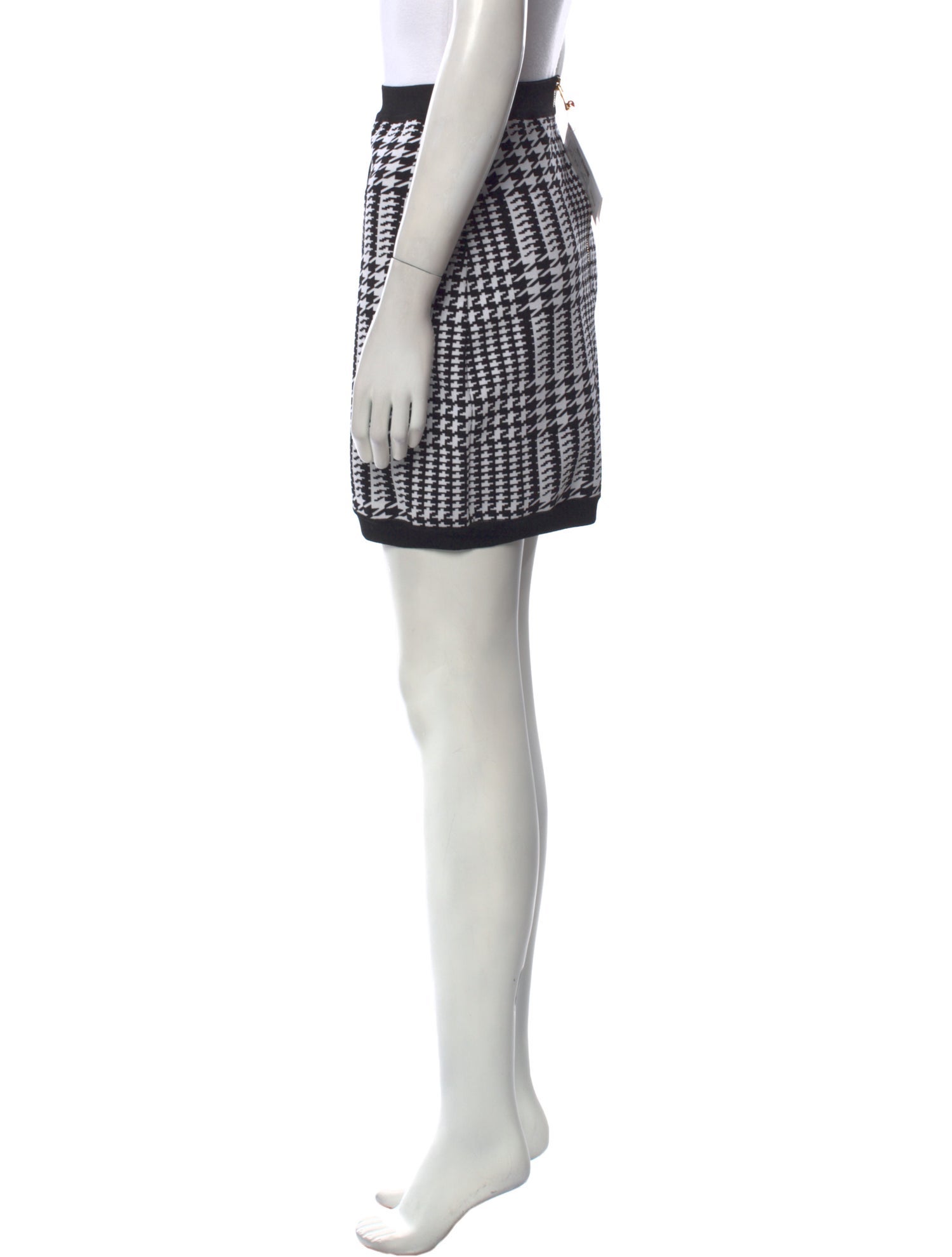 Balmain Houndstooth Print Mini Skirt w/ Tags