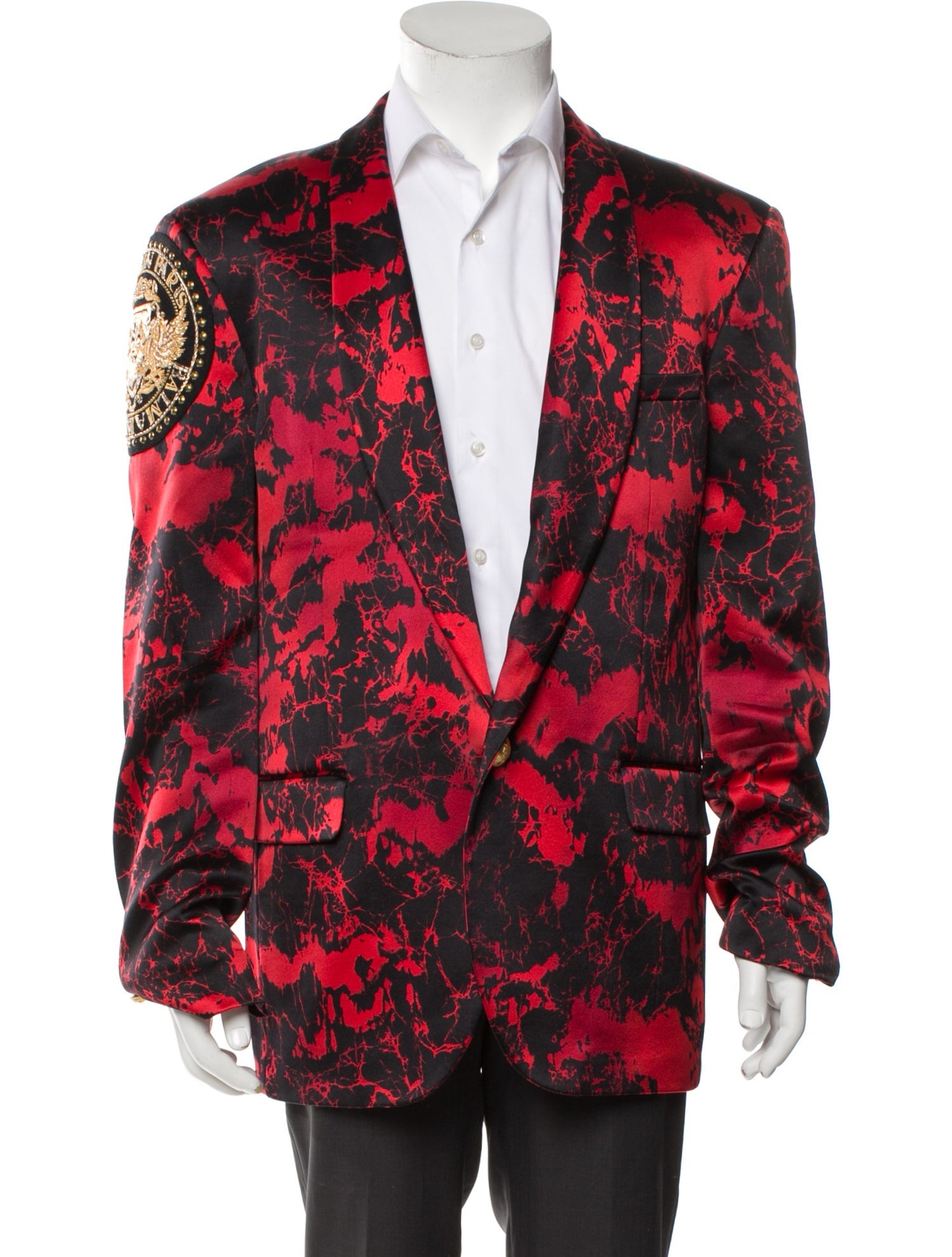 Balmain Silk Printed Blazer