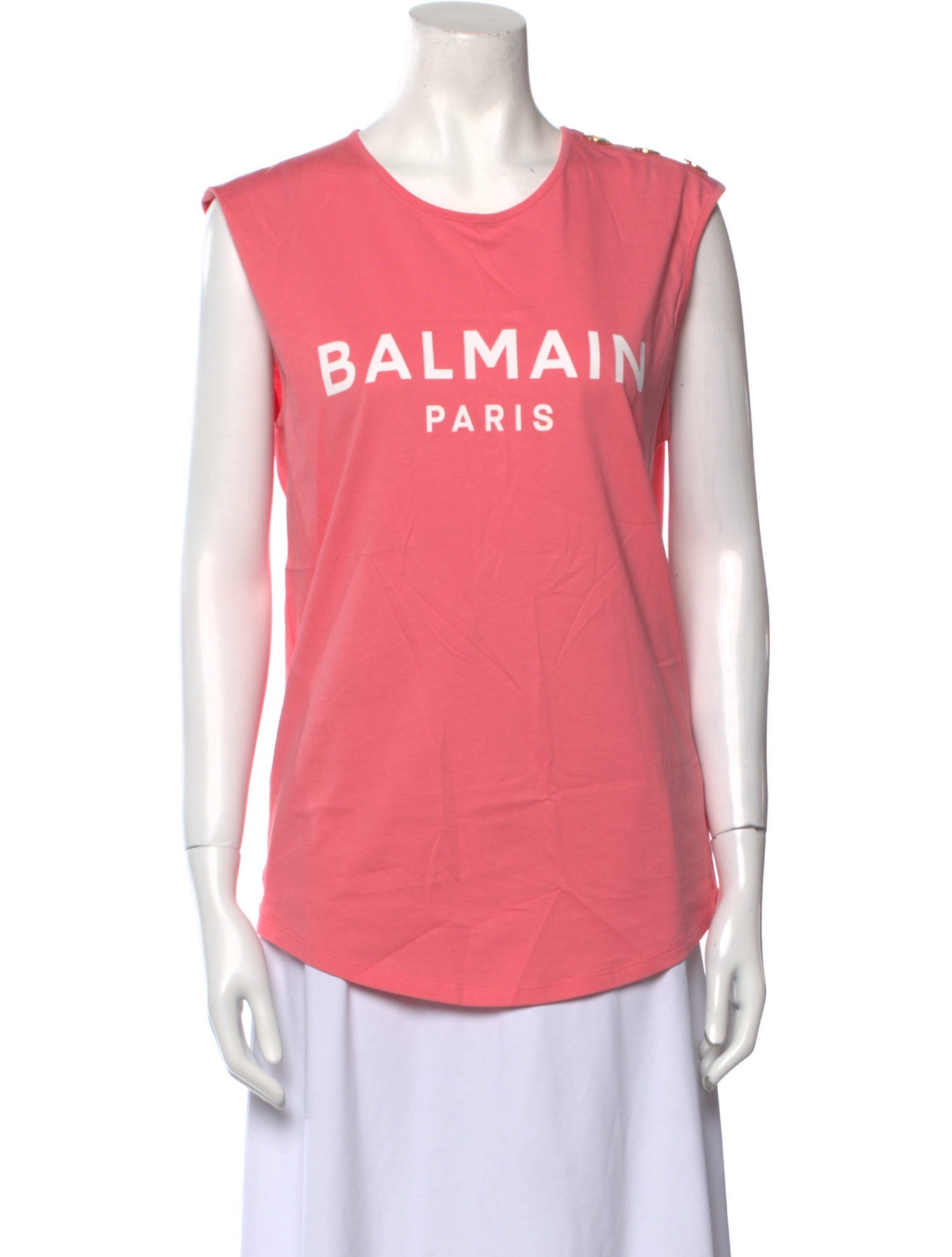 Balmain Graphic Print Crew Neck T-Shirt