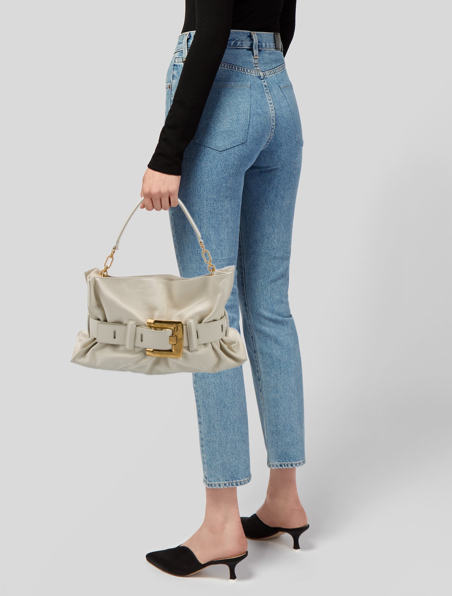 Balmain Leather Shoulder Bag