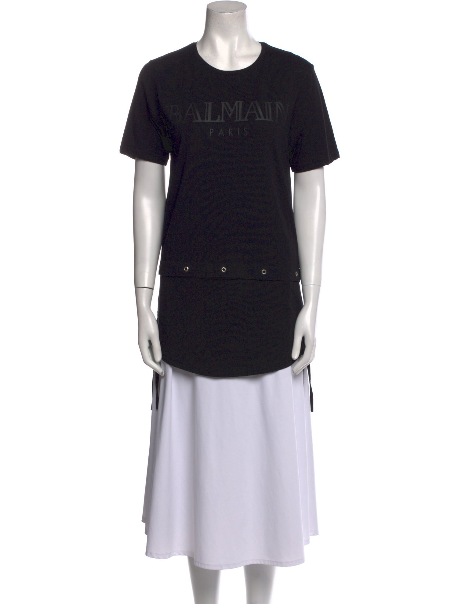 Balmain Graphic Print Crew Neck T-Shirt