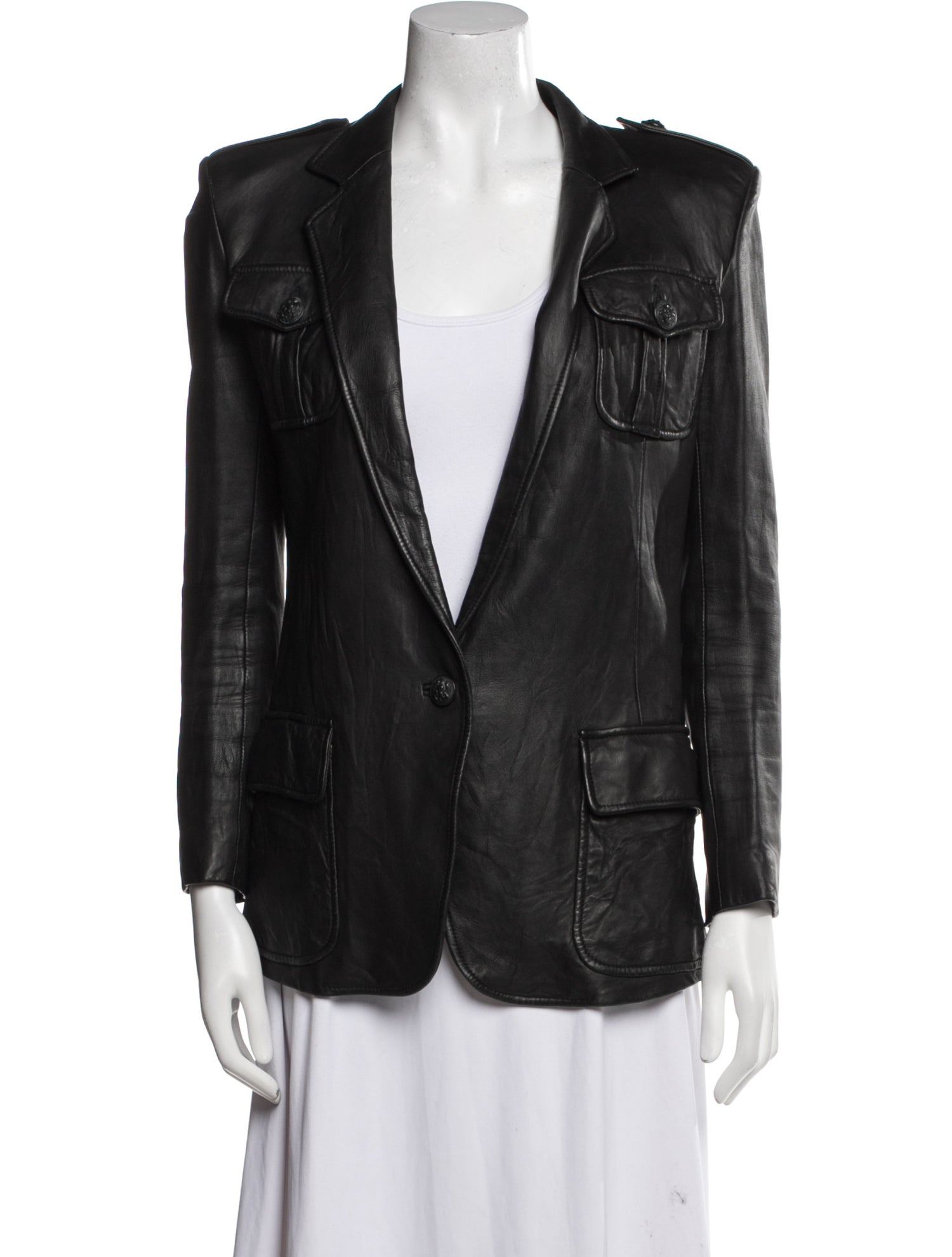 Balmain Leather Blazer