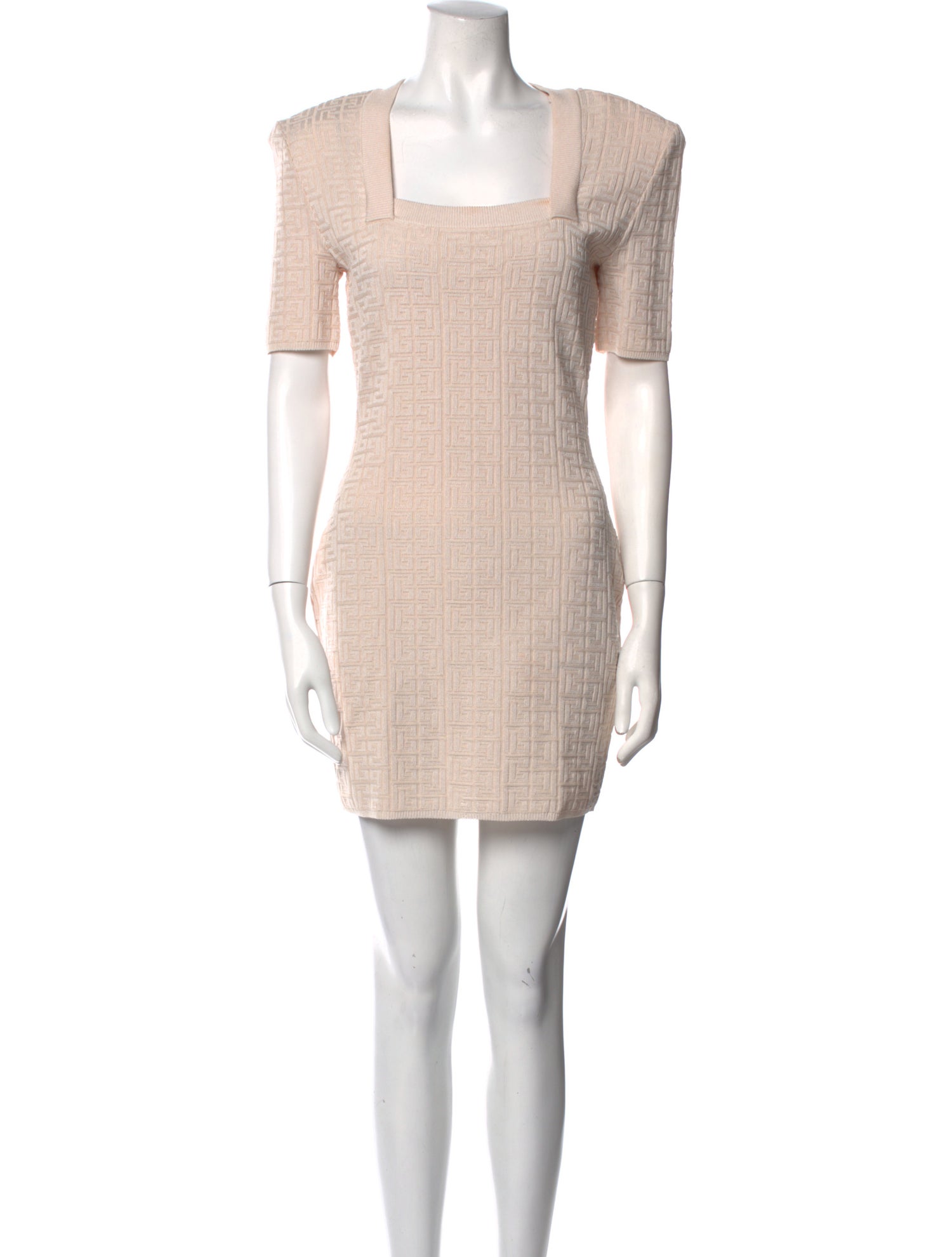 Balmain Square Neckline Mini Dress w/ Tags