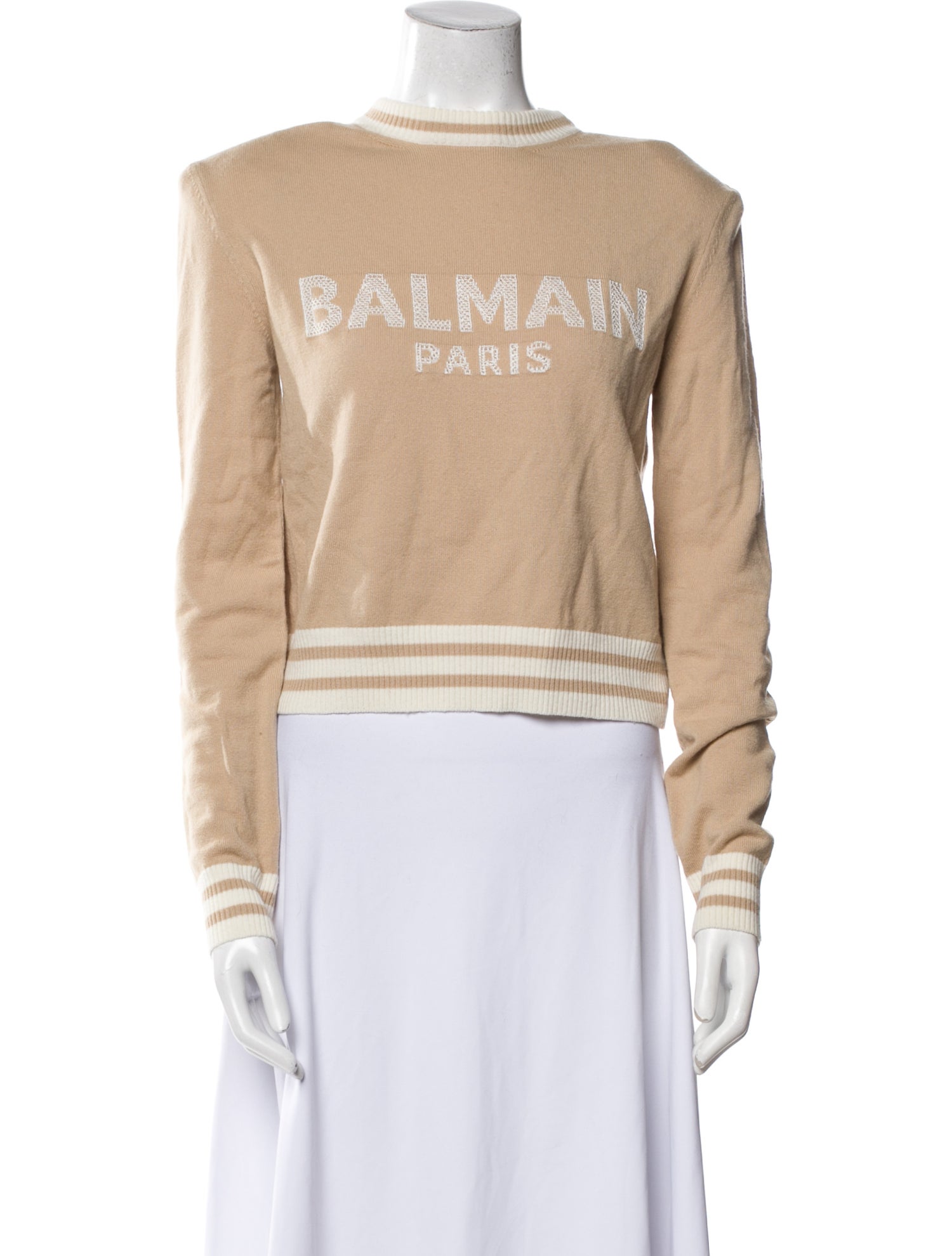 Balmain Wool Graphic Print Sweater