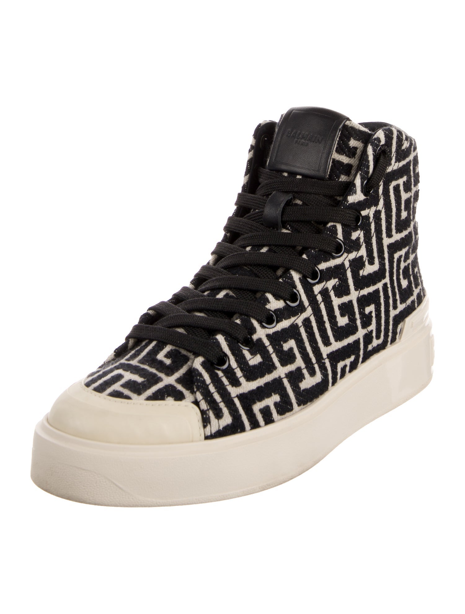 Balmain Canvas Printed Sneakers