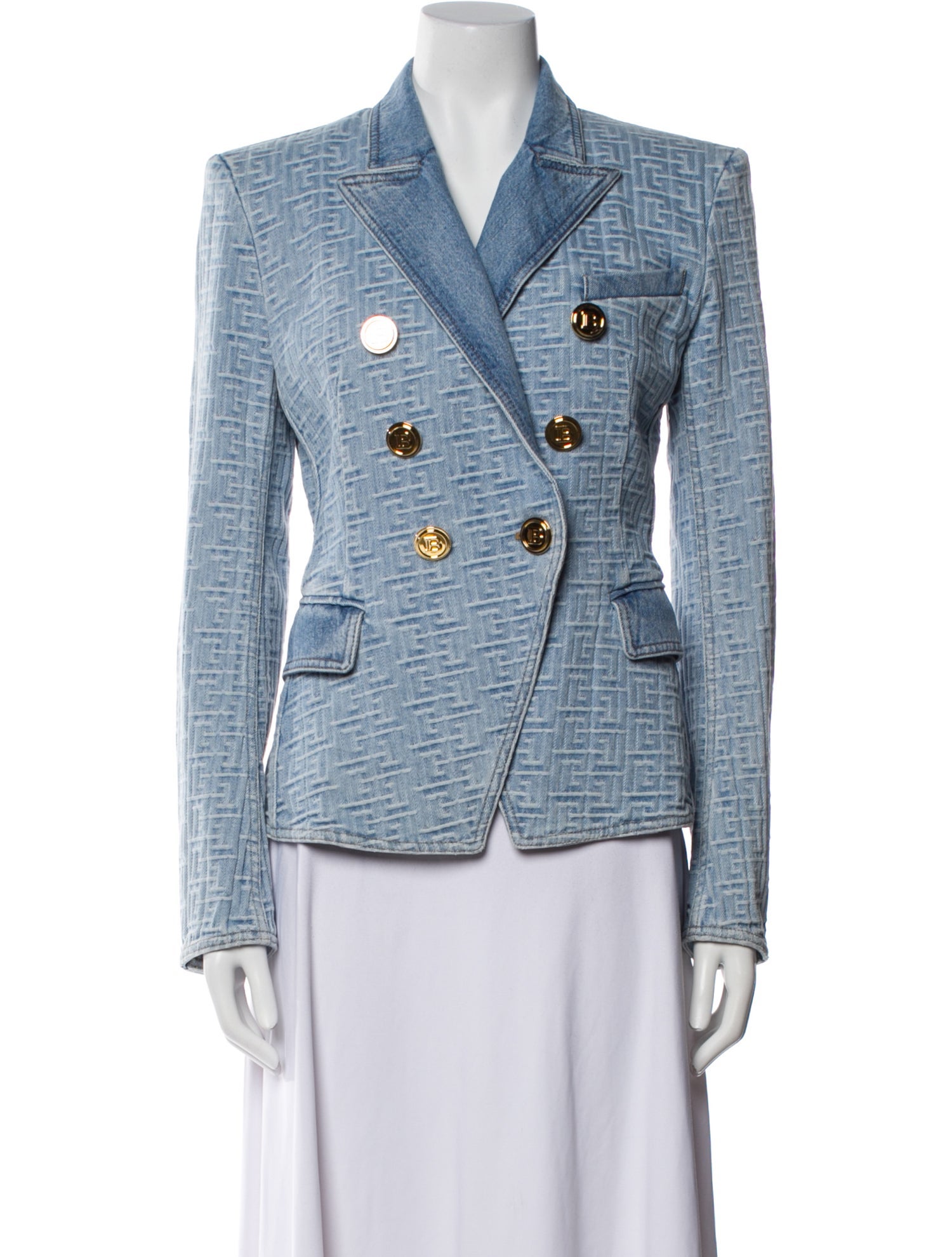 Balmain Tweed Pattern Blazer w/ Tags