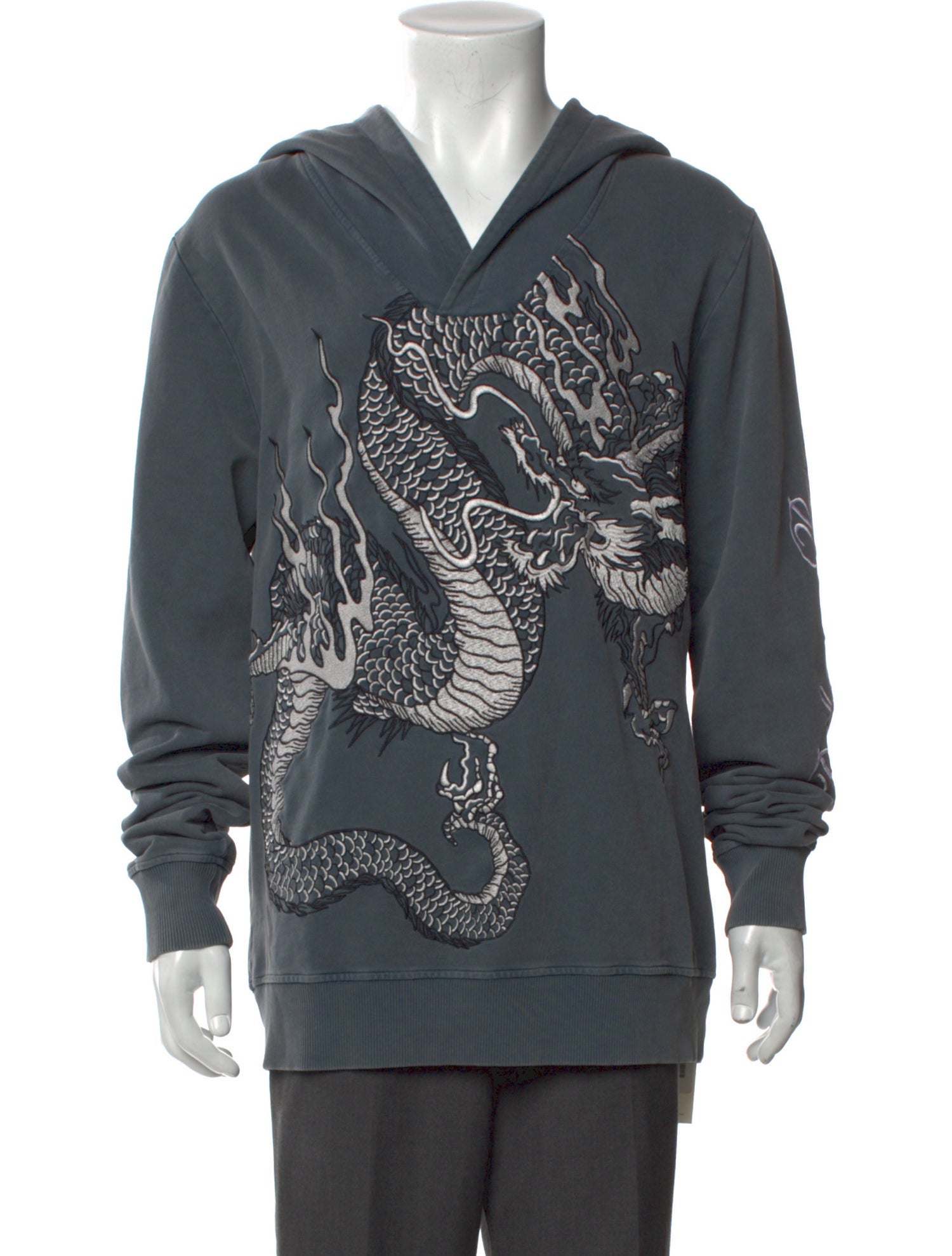 Balmain Graphic Print Crew Neck Hoodie