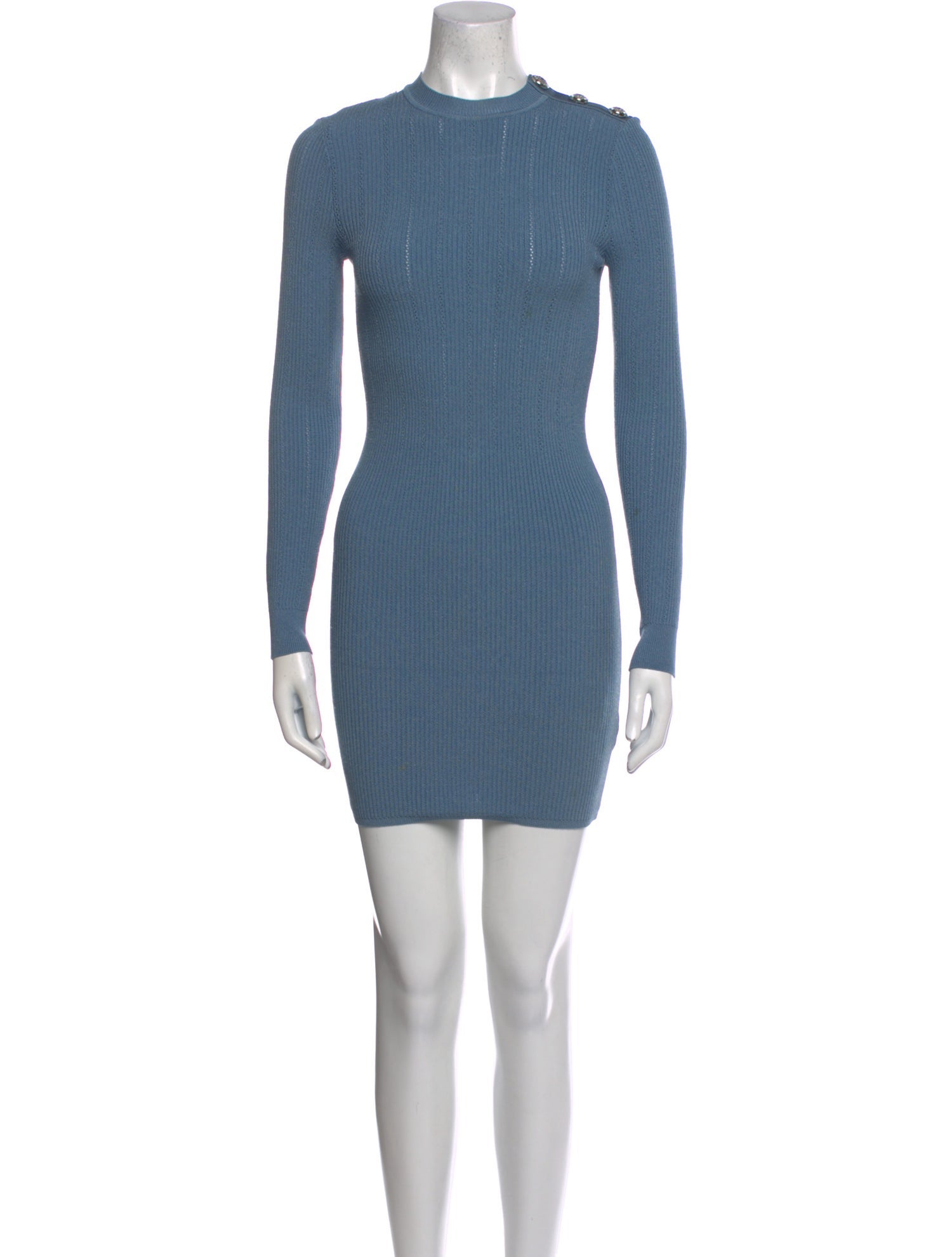 Balmain Crew Neck Mini Dress