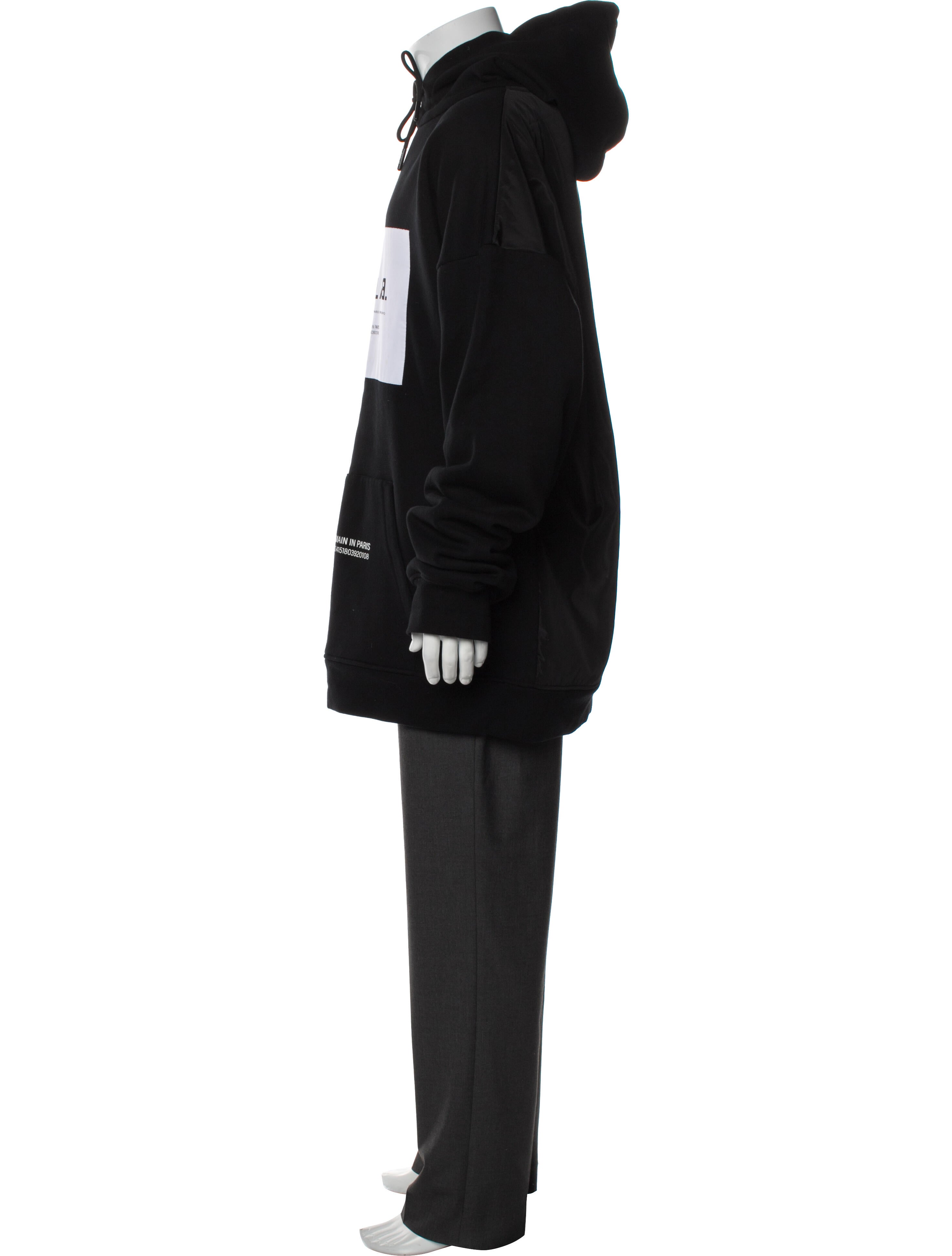 Balmain Graphic Print Crew Neck Hoodie