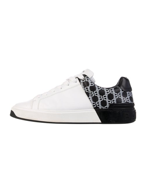 Balmain Leather Printed Sneakers