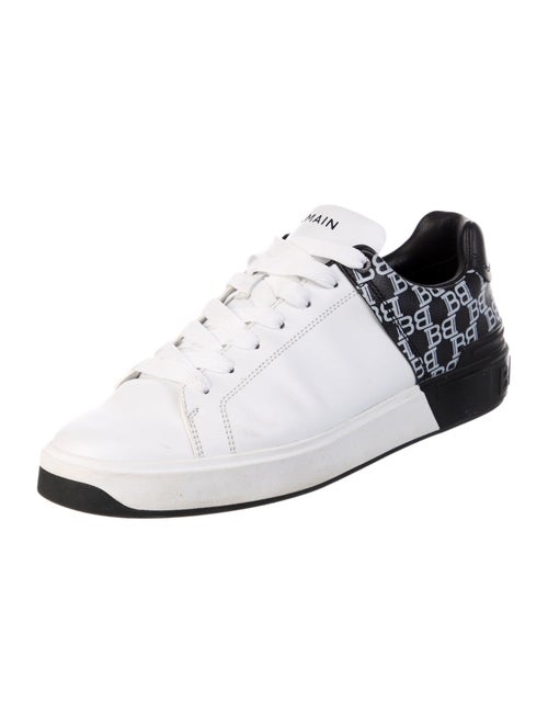 Balmain Leather Printed Sneakers