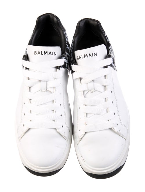 Balmain Leather Printed Sneakers