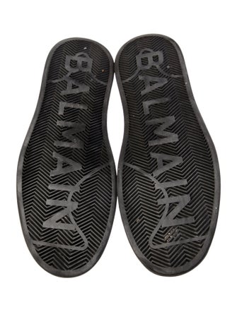 Balmain Leather Printed Sneakers
