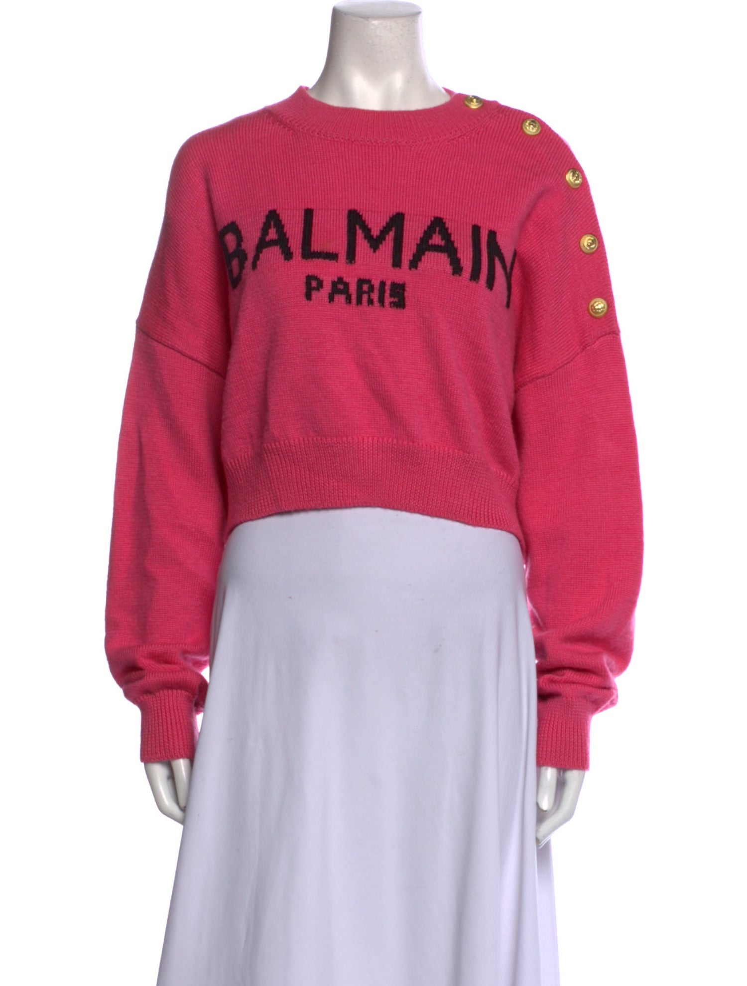 Balmain Wool Graphic Print Sweater