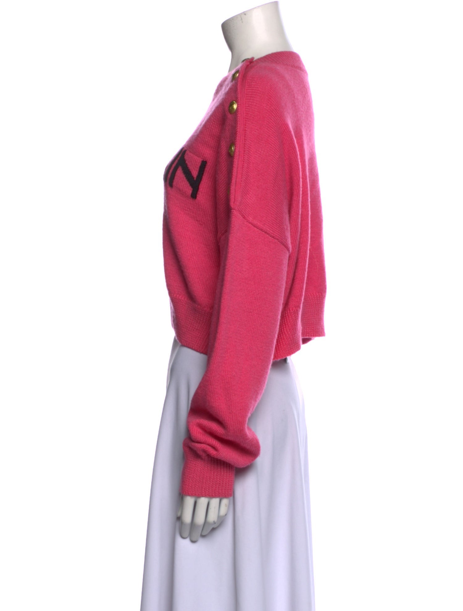 Balmain Wool Graphic Print Sweater