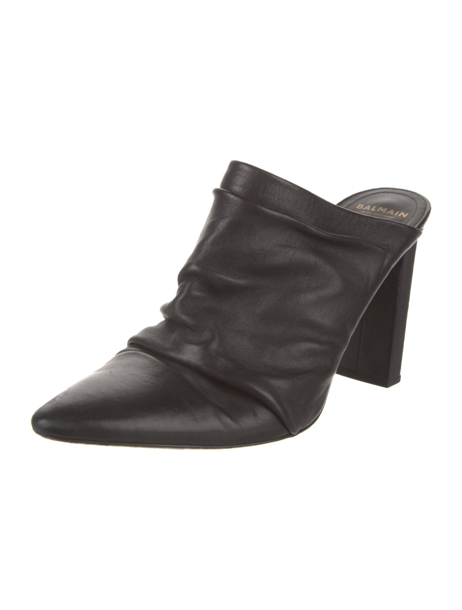 Balmain Leather Mules