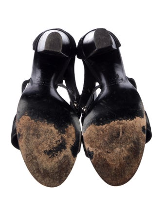 Balmain Canvas T-Strap Sandals