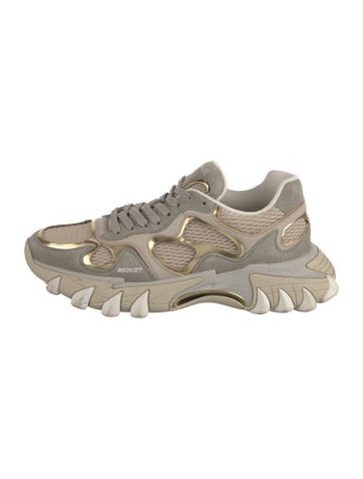 Balmain Suede Printed Sneakers