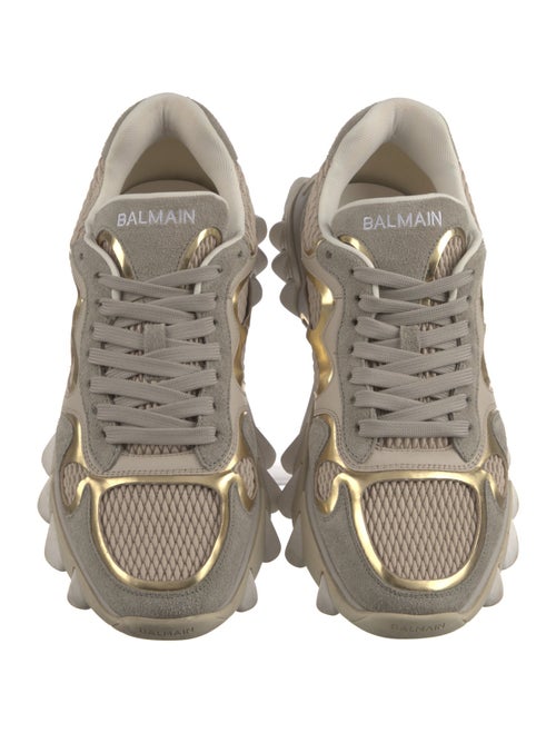 Balmain Suede Printed Sneakers