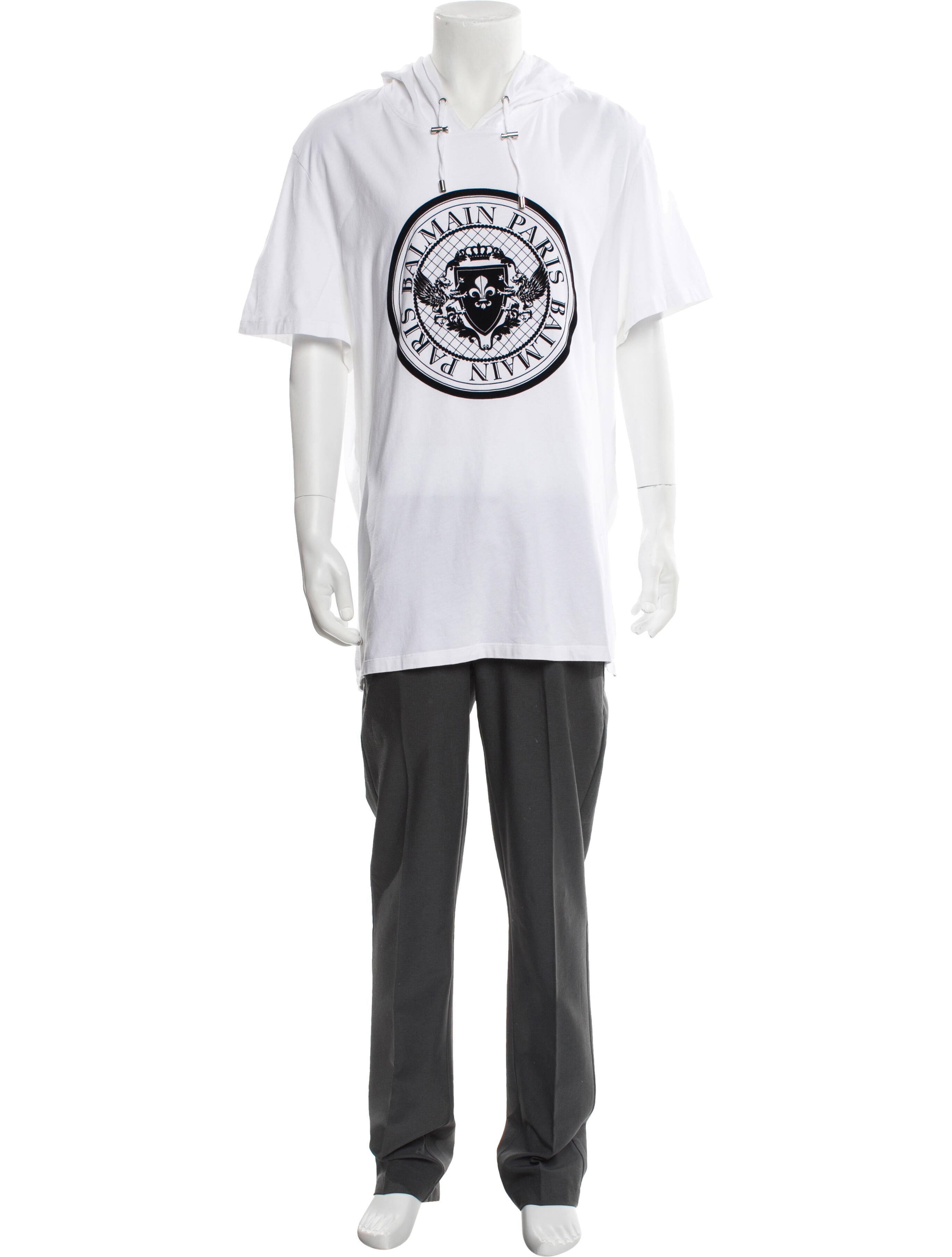 Balmain Graphic Print Crew Neck Hoodie