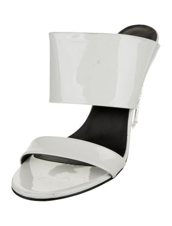 Balmain Patent Leather Slides