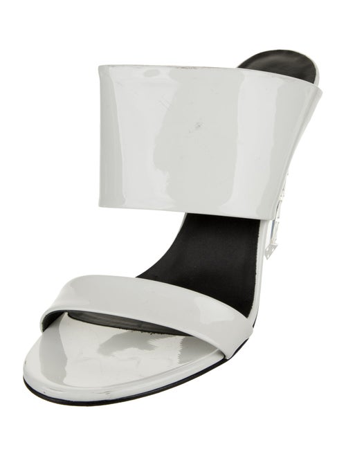 Balmain Patent Leather Slides