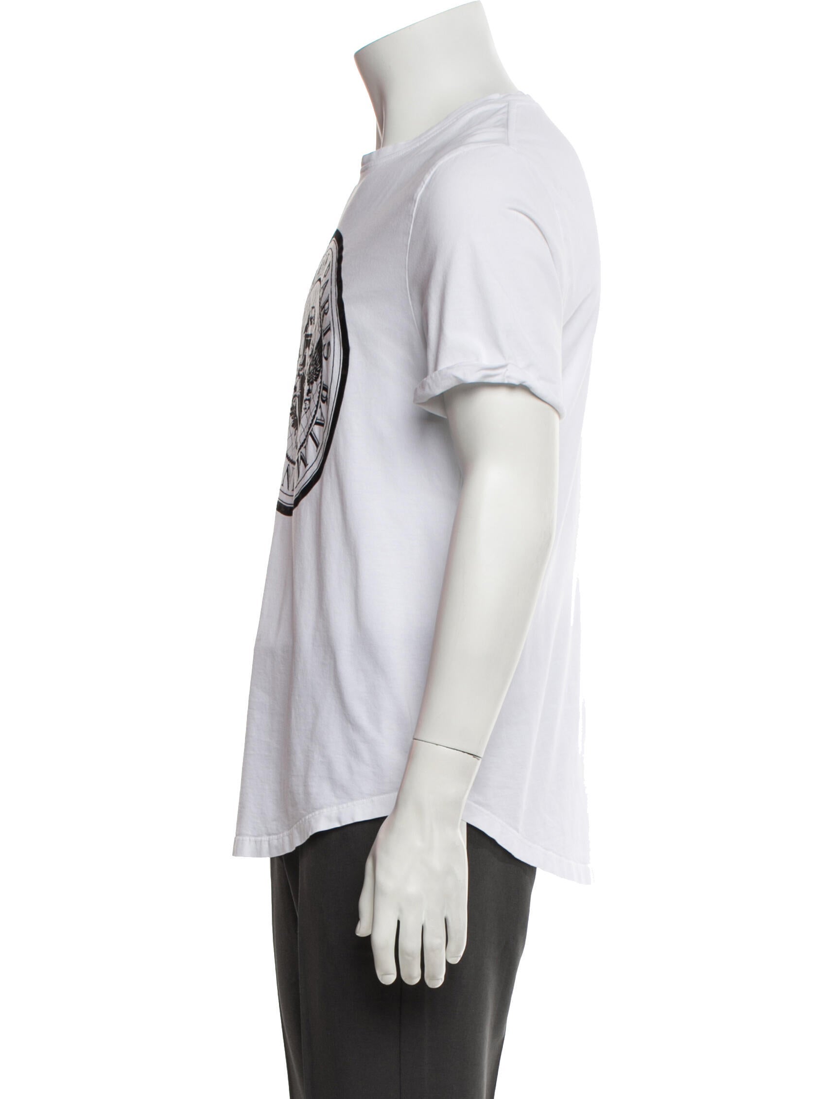 Balmain Graphic Print Crew Neck T-Shirt