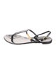 Balmain Rubber T-Strap Sandals