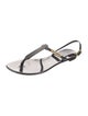 Balmain Rubber T-Strap Sandals