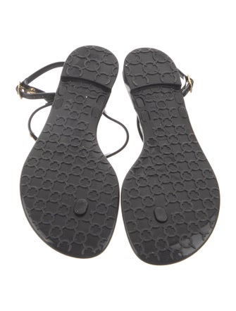 Balmain Rubber T-Strap Sandals