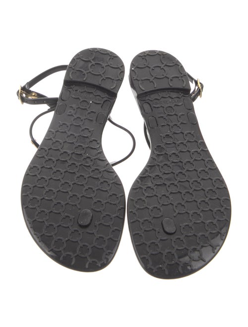 Balmain Rubber T-Strap Sandals