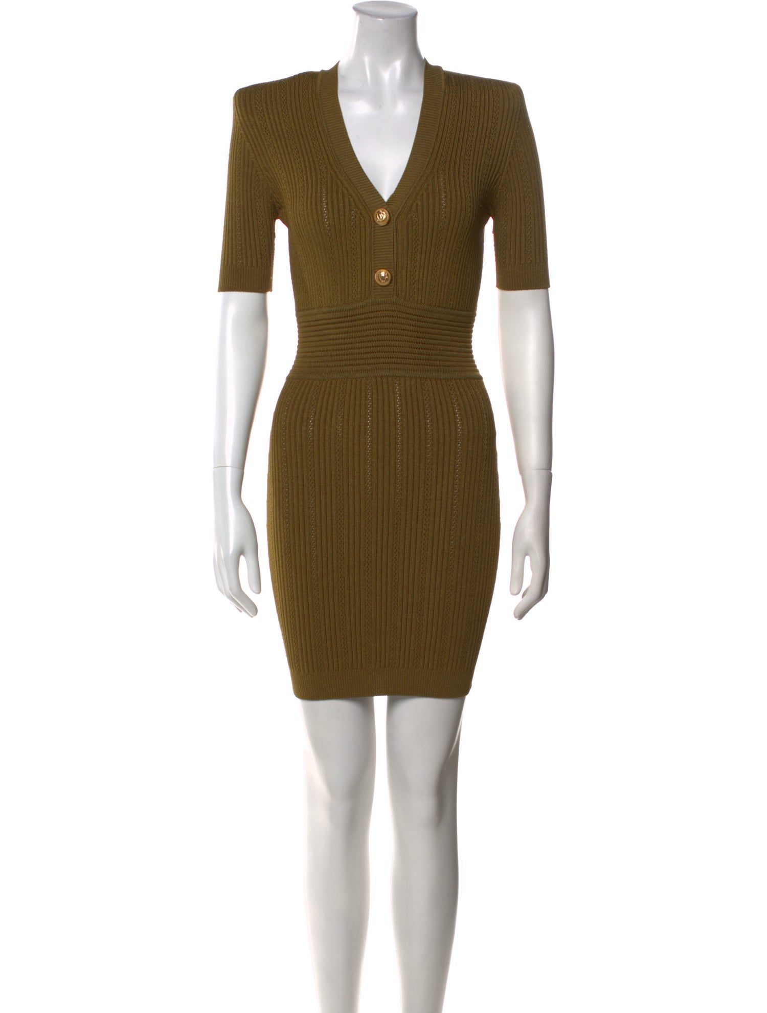Balmain V-Neck Mini Dress