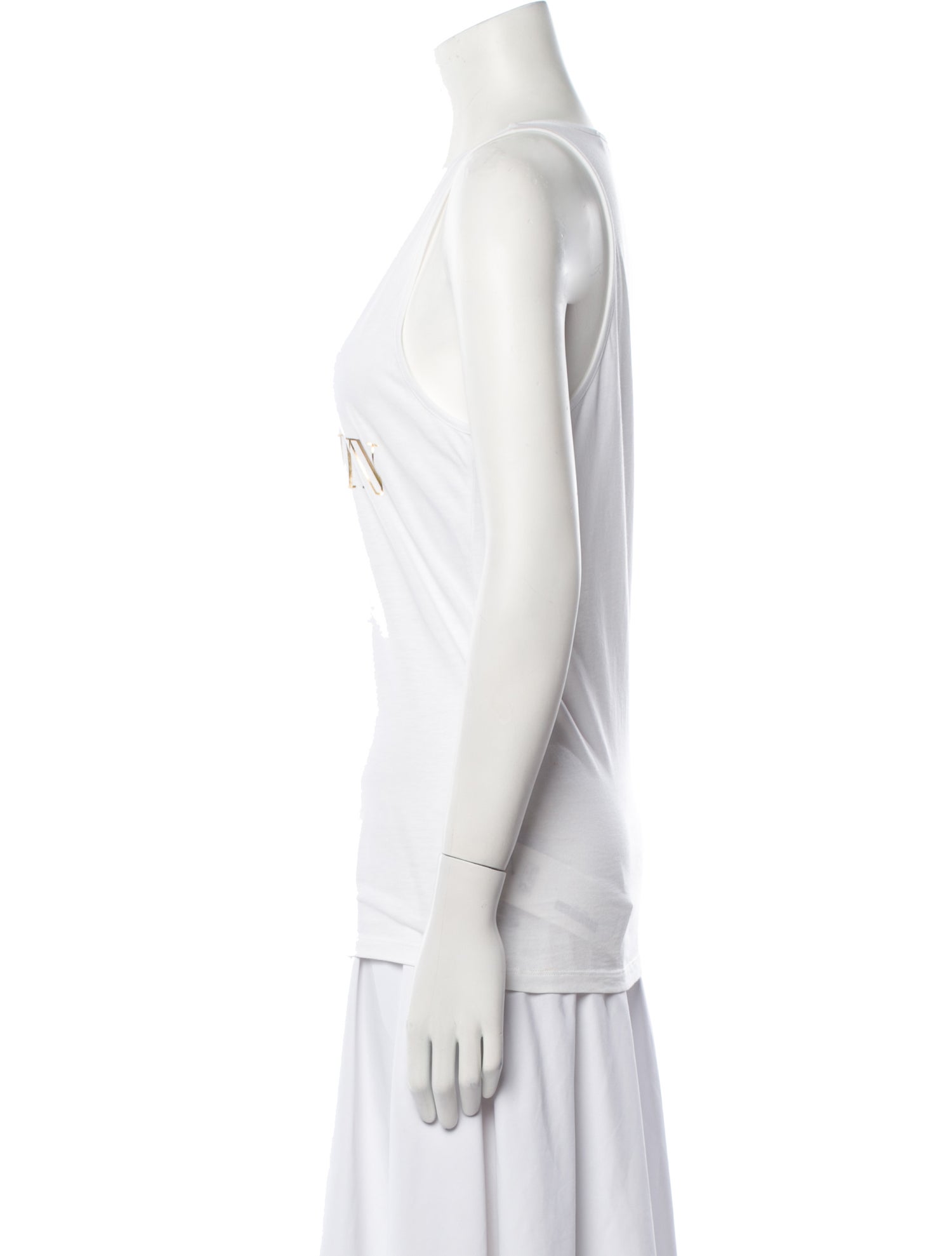 Balmain Graphic Print Scoop Neck Top