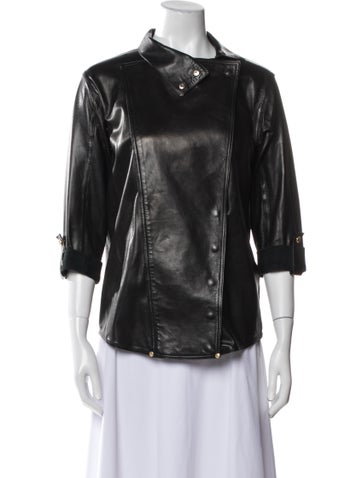 Balmain Jackets Leather Biker Jacket Us6, Fr38 | M