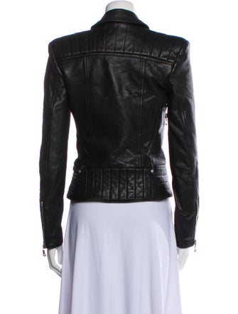 Balmain Leather Biker Jacket