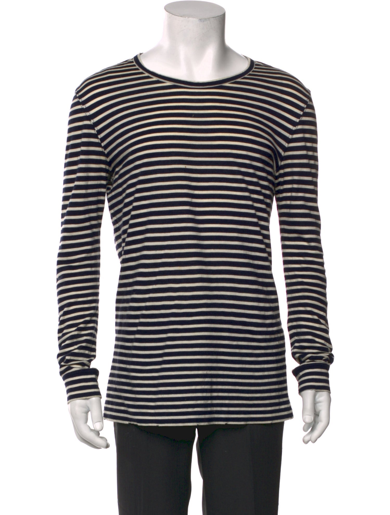Balmain Striped Scoop Neck T-Shirt