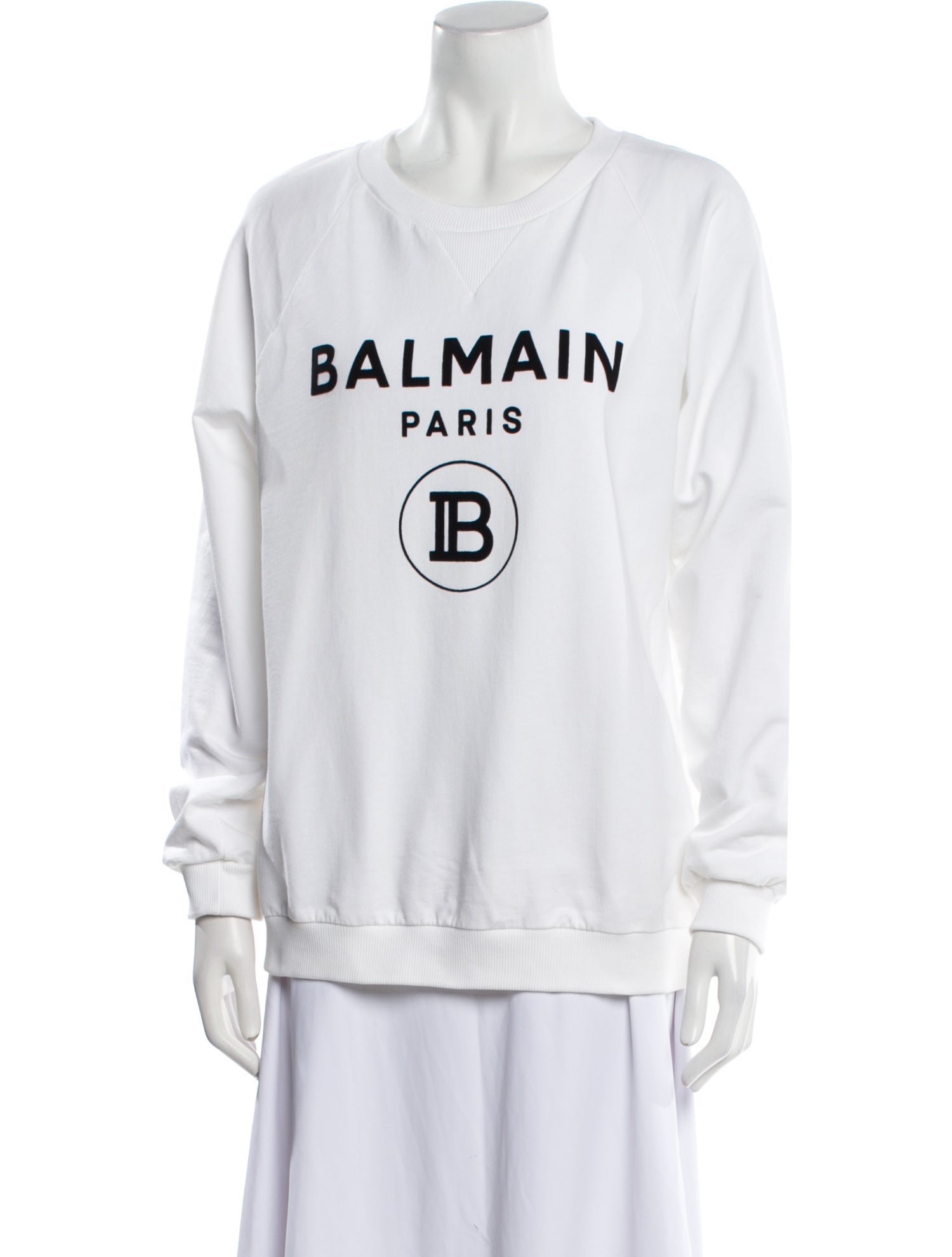 Balmain Graphic Print Crew Neck Sweatshirt