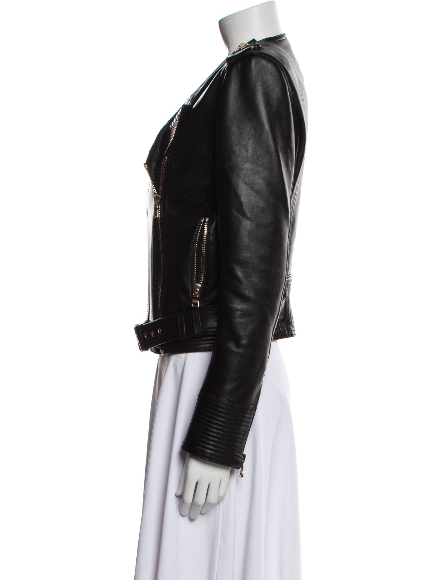 Balmain Leather Biker Jacket