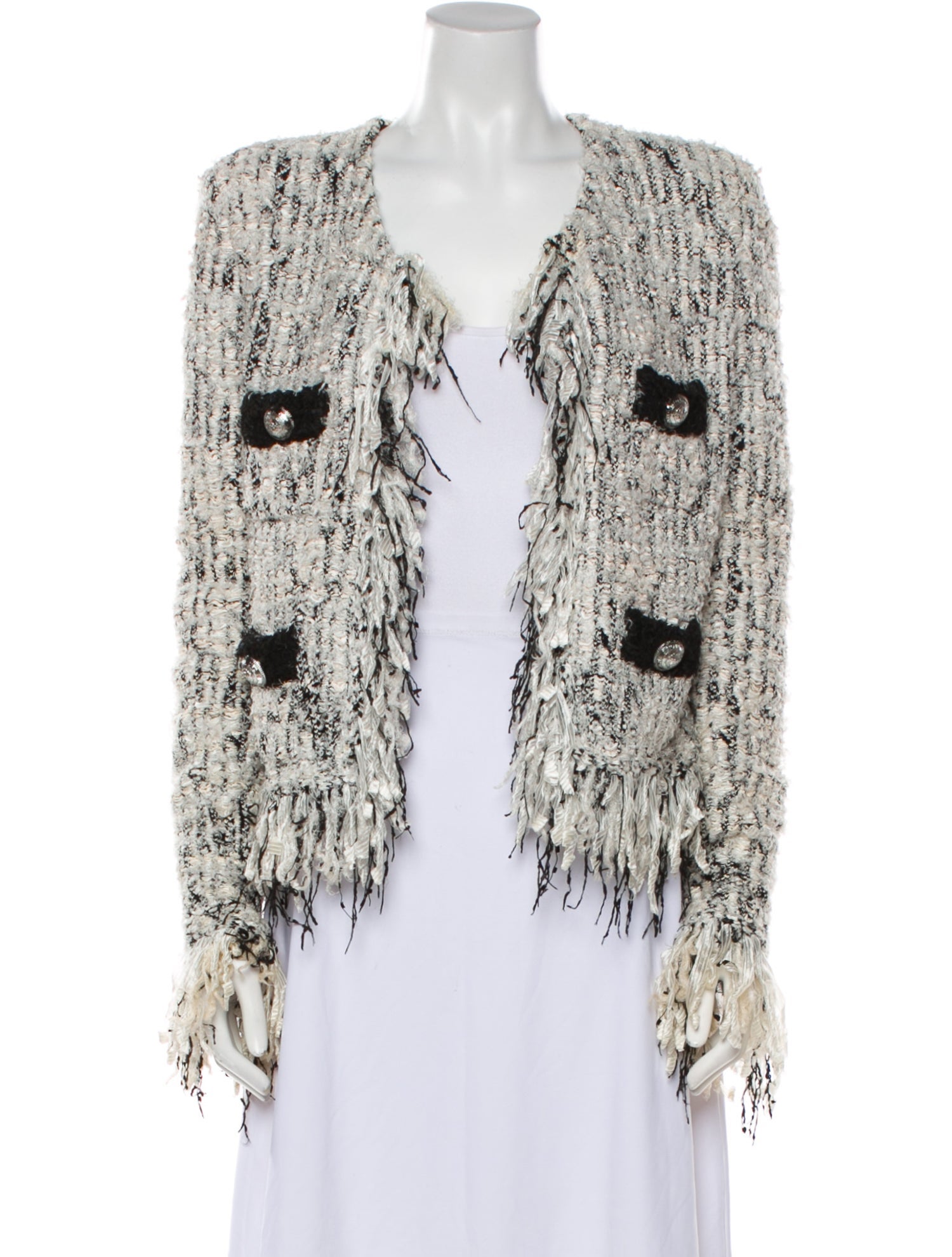 Balmain Tweed Pattern Evening Jacket