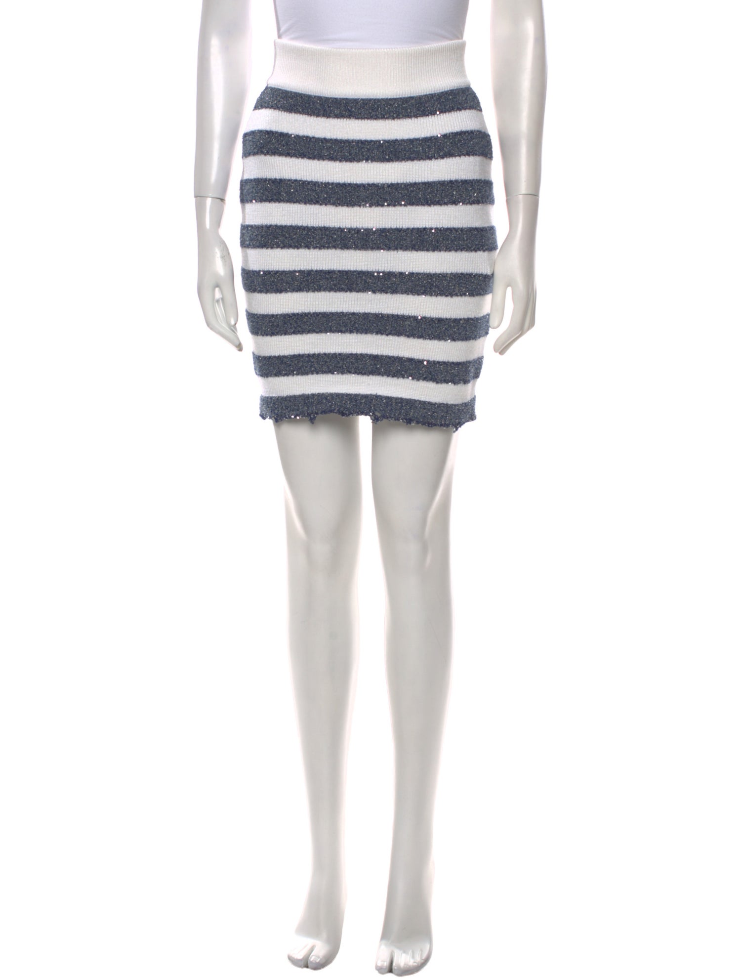 Balmain Striped Mini Skirt