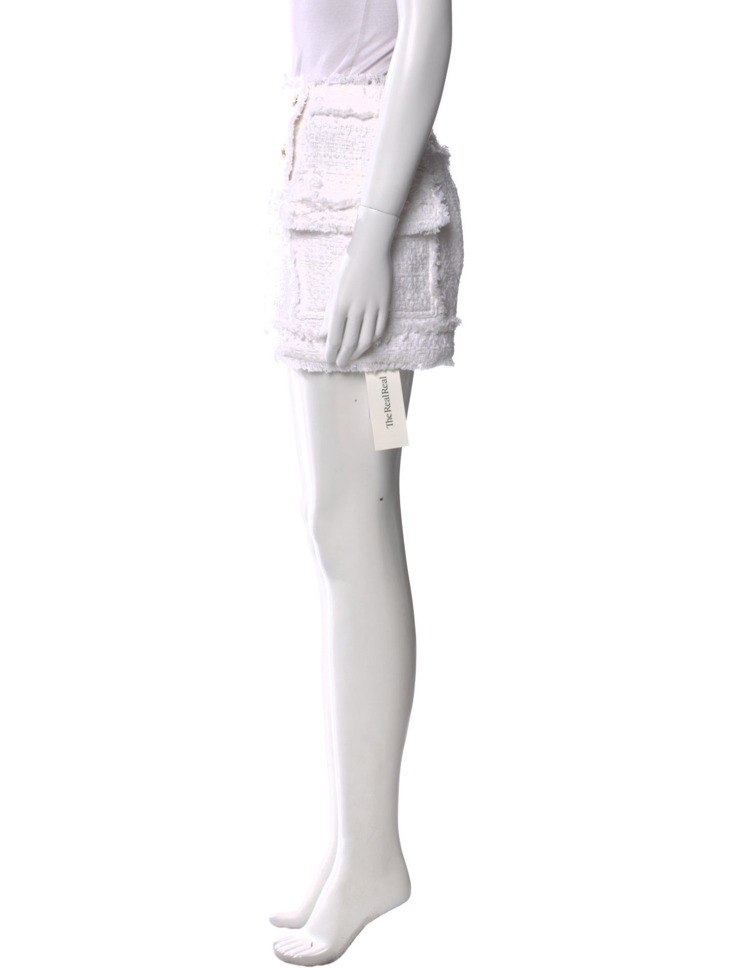 Balmain Tweed Pattern Mini Shorts