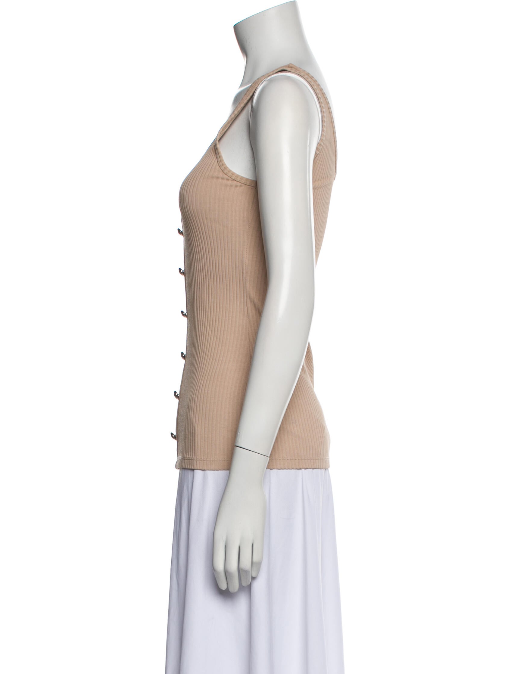Balmain Scoop Neck Sleeveless Top