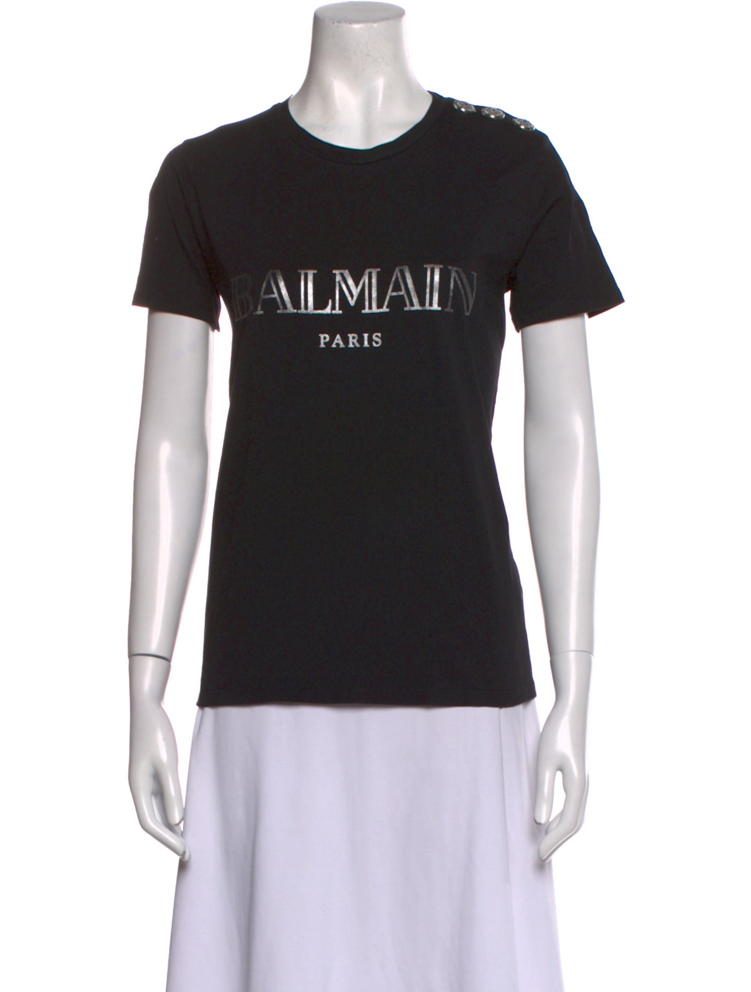 Balmain Graphic Print Crew Neck T-Shirt