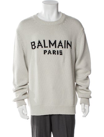 Balmain Wool Graphic Print Pullover