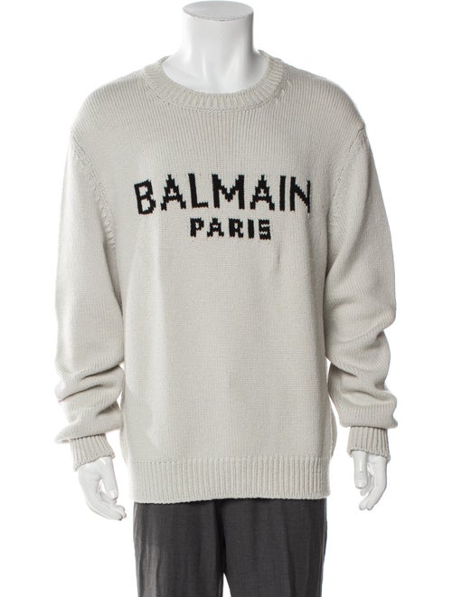 Balmain Wool Graphic Print Pullover
