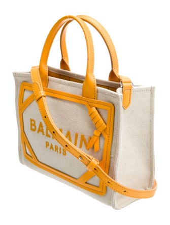 Balmain Canvas Top Handle Bag