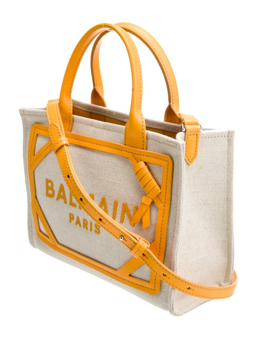 Balmain Canvas Top Handle Bag