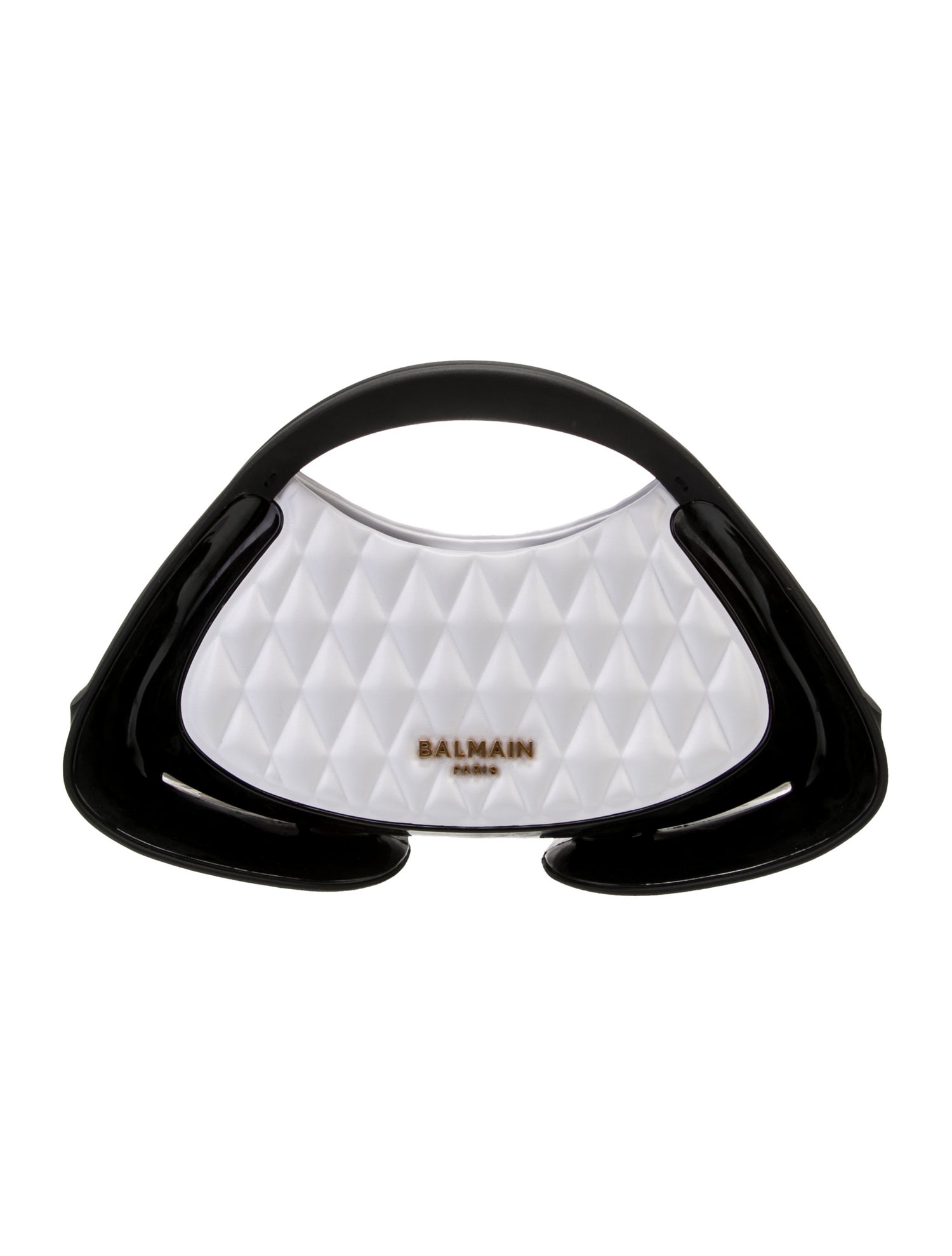 Balmain Leather BALMAIN Jolie Madame Faux-leather top-handle bag Medium